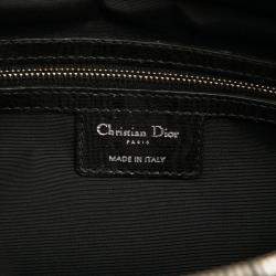 Pre Owned Dior Black Large Iridescent Fabric Cannage Lady Dior