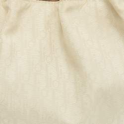 Pre Owned Dior Off White Diorissimo Nylon Lovely Hobo