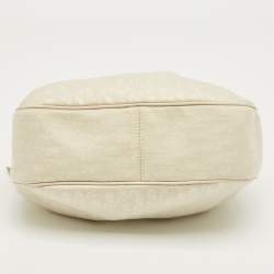 Pre Owned Dior Off White Diorissimo Nylon Lovely Hobo