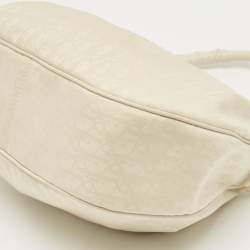 Pre Owned Dior Off White Diorissimo Nylon Lovely Hobo