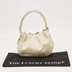 Pre Owned Dior Off White Diorissimo Nylon Lovely Hobo