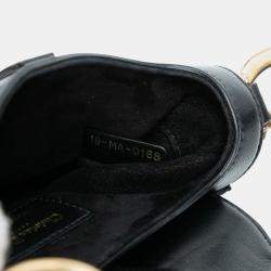 Pre Owned Dior Black Mini Smooth Calfskin Saddle Bag