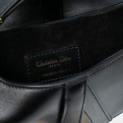 Pre Owned Dior Black Mini Smooth Calfskin Saddle Bag