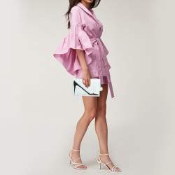 مملوكة مسبقًا حقيبة كلتش ديور آندي وارول جلد أزرق فاتح