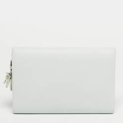 مملوكة مسبقًا حقيبة كلتش ديور آندي وارول جلد أزرق فاتح