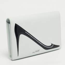 مملوكة مسبقًا حقيبة كلتش ديور آندي وارول جلد أزرق فاتح