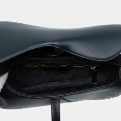 Pre Owned Dior Black Smooth Calfskin Saddle Bag