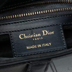 Pre Owned Dior Black Smooth Calfskin Saddle Bag