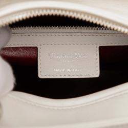 Pre Owned Dior White Medium Lambskin Paradise Lady Dior