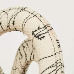 Pre Owned Dior Multicolor Floral Embroidered Canvas Medium Lady D-Lite Tote