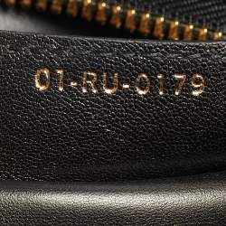 Pre Owned Dior Black Leather 30 Montaigne Duffel Bag