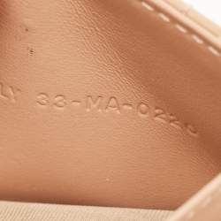 Pre Owned Dior Beige Cannage Patent Leather Lady Dior 5 Gusset Card Holder