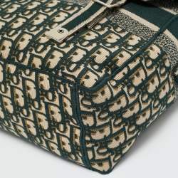Pre Owned Dior Green Embroidered Canvas Diorcamp Messenger Bag