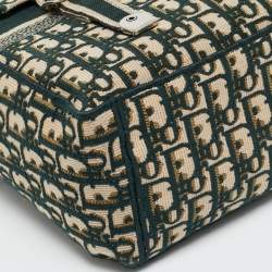 Pre Owned Dior Green Embroidered Canvas Diorcamp Messenger Bag