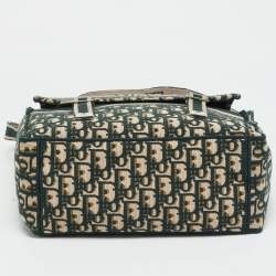 Pre Owned Dior Green Embroidered Canvas Diorcamp Messenger Bag