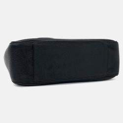 Pre Owned Dior Black Leather Saddle Tote and Shoulder Bag