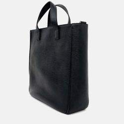 Pre Owned Dior Black Leather Saddle Tote and Shoulder Bag