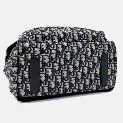 Pre Owned Dior Navy Blue Fabric Oblique Backpack