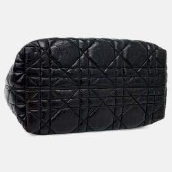 Pre Owned Dior Black Leather Toujours Medium