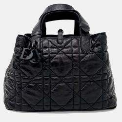Pre Owned Dior Black Leather Toujours Medium