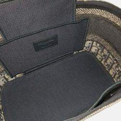 Pre Owned Dior Navy Blue Fabric Oblique Travel Vanity