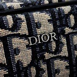 Pre Owned Dior Navy Blue Fabric Hit the Road Pet Carrier