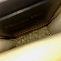 Pre Owned Dior Navy Blue Fabric Oblique Chain Crossbody Bag