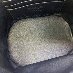 Pre Owned Dior Blue Canvas 30 Montaigne Drawstring Mini Bucket Bag