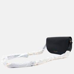Pre Owned Dior Black Leather CD Signature Strap Bag