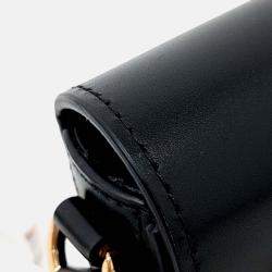 Pre Owned Dior Black Leather CD Signature Strap Bag