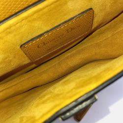 Pre Owned Dior Brown Leather Mini Saddle Bag