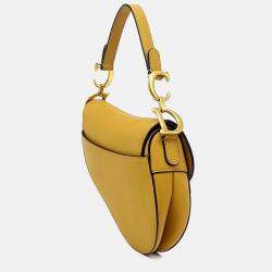 Pre Owned Dior Brown Leather Mini Saddle Bag