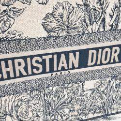 Pre Owned Dior Beige Black Canvas Book Tote Bag