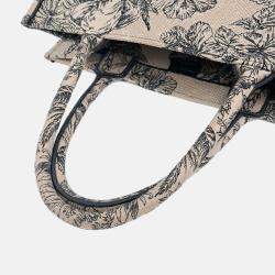 Pre Owned Dior Beige Black Canvas Book Tote Bag