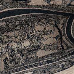 Pre Owned Dior Beige Black Canvas Book Tote Bag