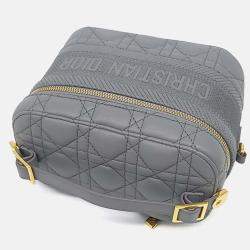 Pre Owned Dior Grey Leather Travel Vanity Small