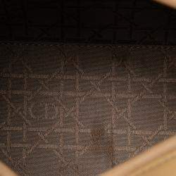 Pre Owned Dior Brown Medium Patent Cannage Lady Dior
