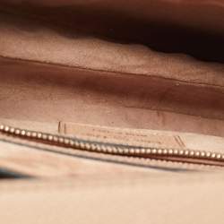 Pre Owned Dior Beige Leather Saddle Bag