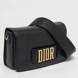 Pre Owned Dior Black Leather Dio(r)evolution Flap Shoulder Bag
