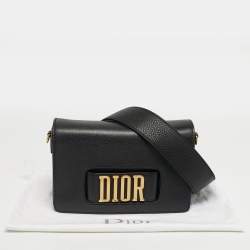 Pre Owned Dior Black Leather Dio(r)evolution Flap Shoulder Bag