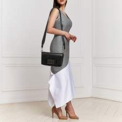 Pre Owned Dior Black Leather Dio(r)evolution Flap Shoulder Bag