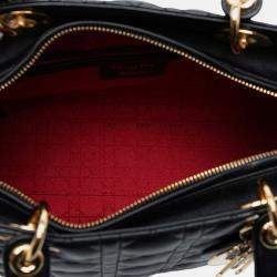 Pre Owned Dior Large Lambskin Cannage Lady Dior