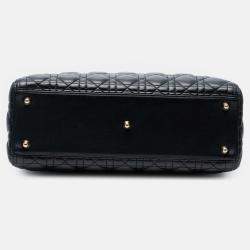 Pre Owned Dior Large Lambskin Cannage Lady Dior