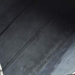 Pre Owned Dior Navy Blue/White Leather Embroidered Medium Book Tote