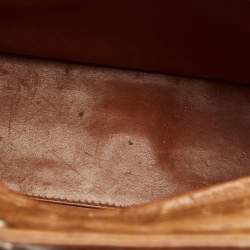 Pre Owned Dior Brown Ostrich Large Lady Dior Tote