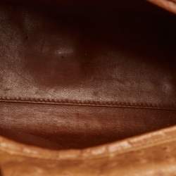 Pre Owned Dior Brown Ostrich Large Lady Dior Tote