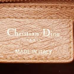 Pre Owned Dior Brown Ostrich Large Lady Dior Tote