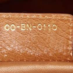 Pre Owned Dior Brown Ostrich Large Lady Dior Tote