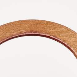 Pre Owned Dior Brown Ostrich Large Lady Dior Tote