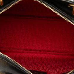 Pre Owned Dior Black Large Lambskin Cannage Lady Dior